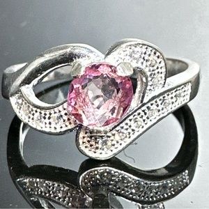Natural Tourmaline 14.60 Carats 925 Silver Ring
